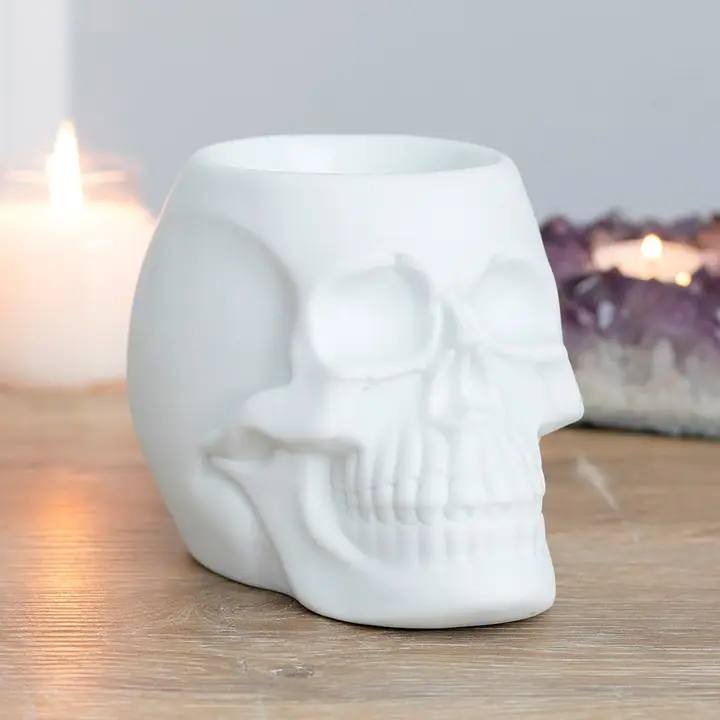 Brûleur tête de mort blanche