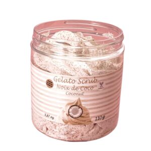 Chantilly de douche et bain exfoliante à la poudre de noyau d’abricot 100 g Noix de coco