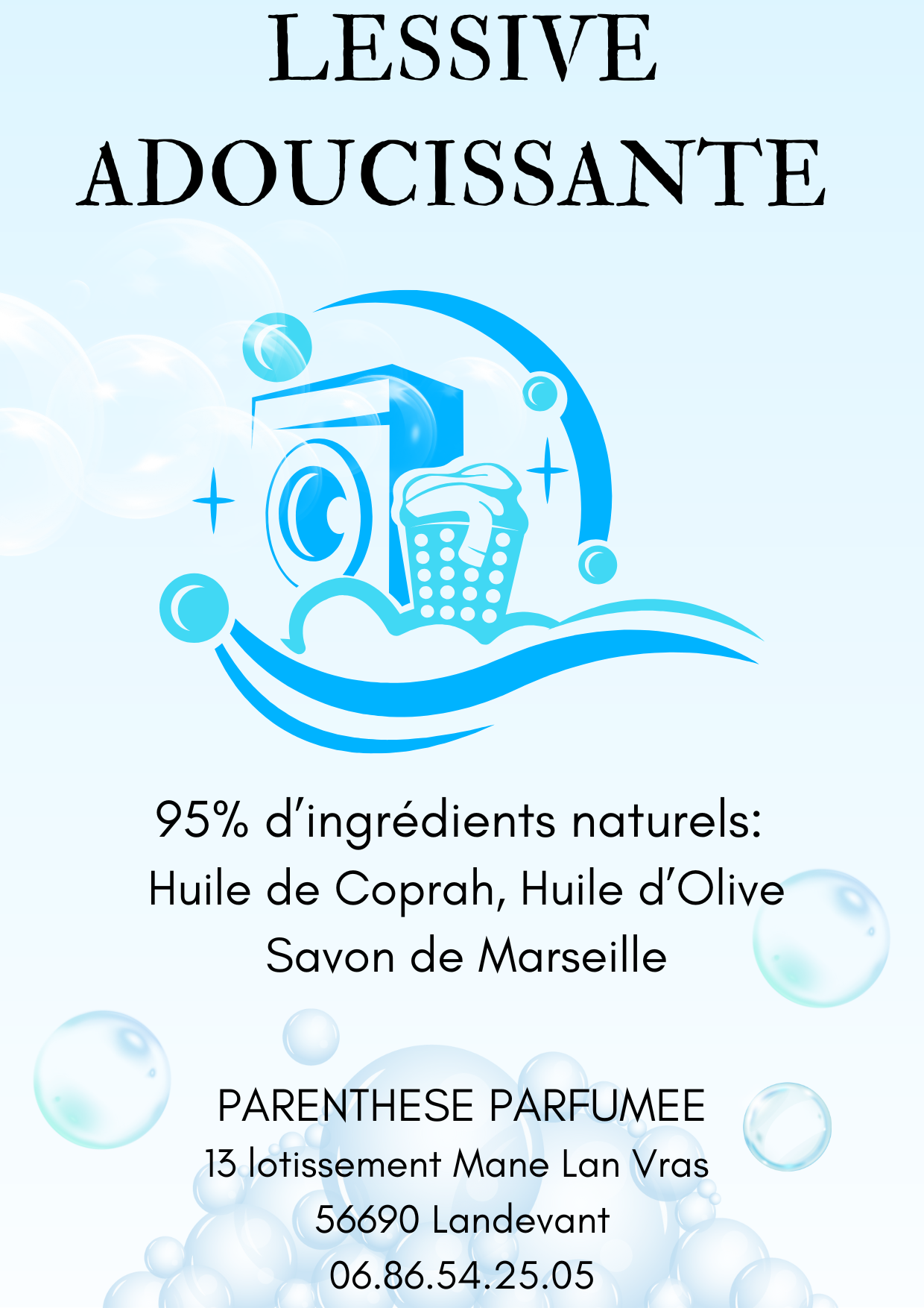 Lessive 95% d'origine naturelle  1L