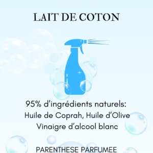 Spray nettoyant multi surface, lait de coton