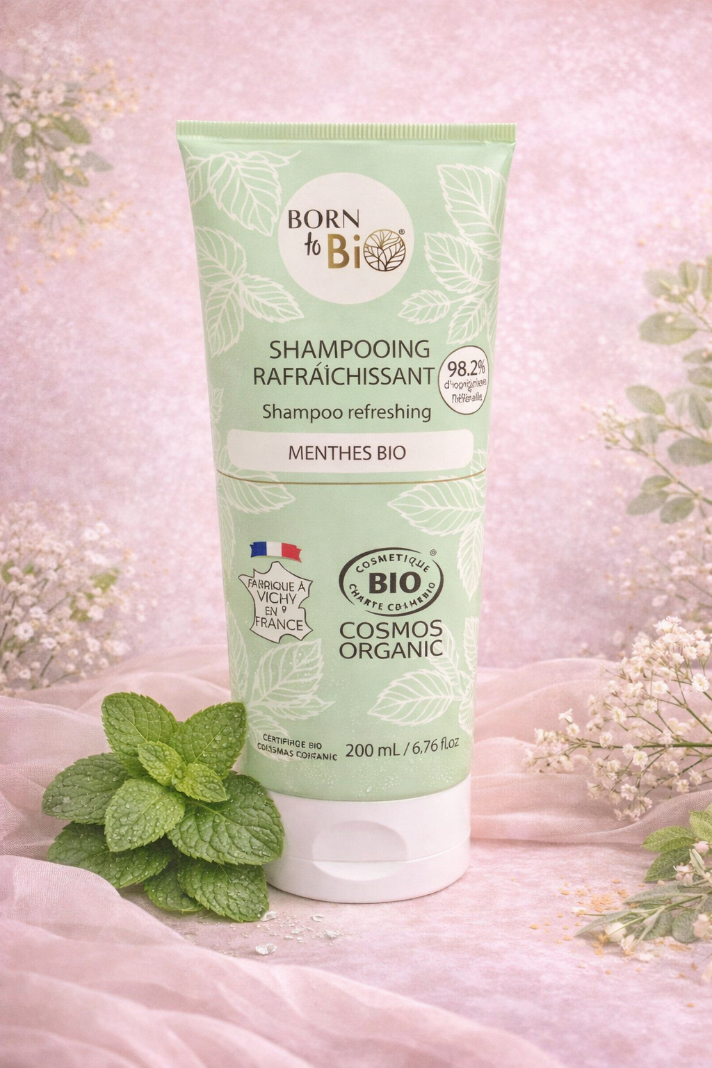 Shampoing Rafraîchissant cheveux gras Menthe Verte - Certifié bio