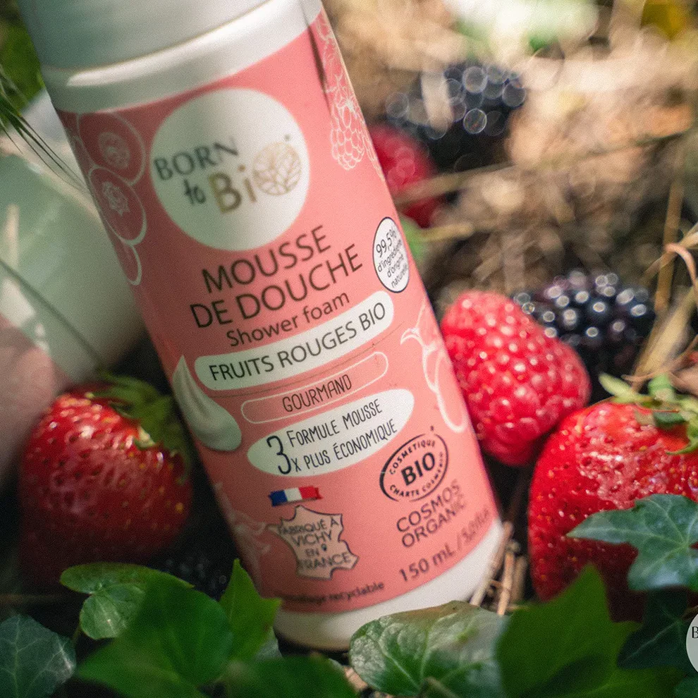 Mousse de Douche Fruits Rouges - Certifiée Bio 🐰🐰