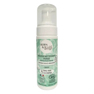 Mousse nettoyante visage bio-Peau normale- Amande douce