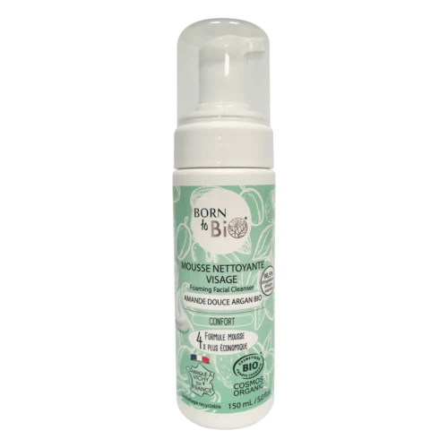 Mousse nettoyante visage bio-Peau normale- Amande douce