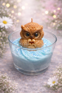Bougie Hibou, parfum Baby love