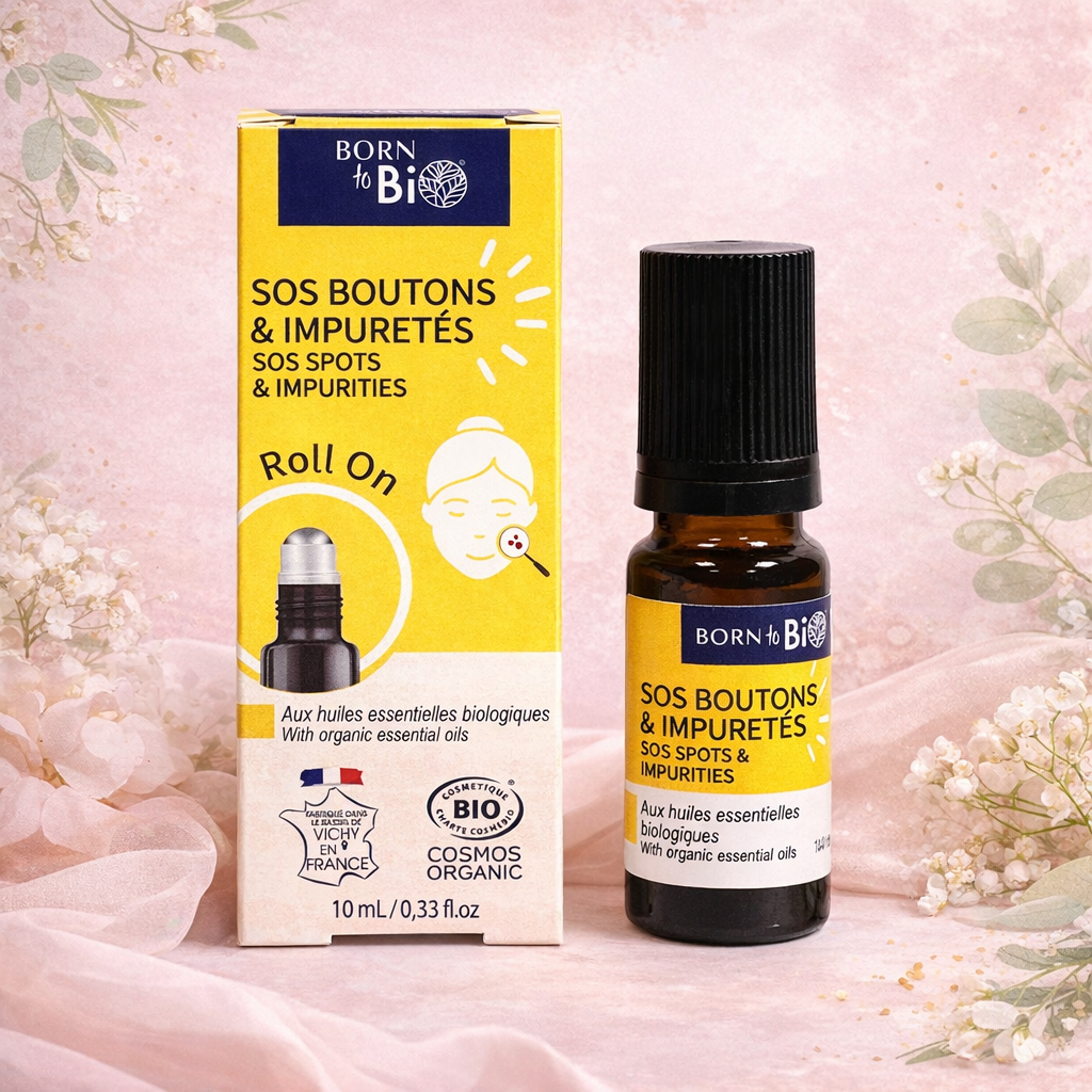 Roll-on SOS Boutons  & Impuretés Certifié Bio10ml Born to bio