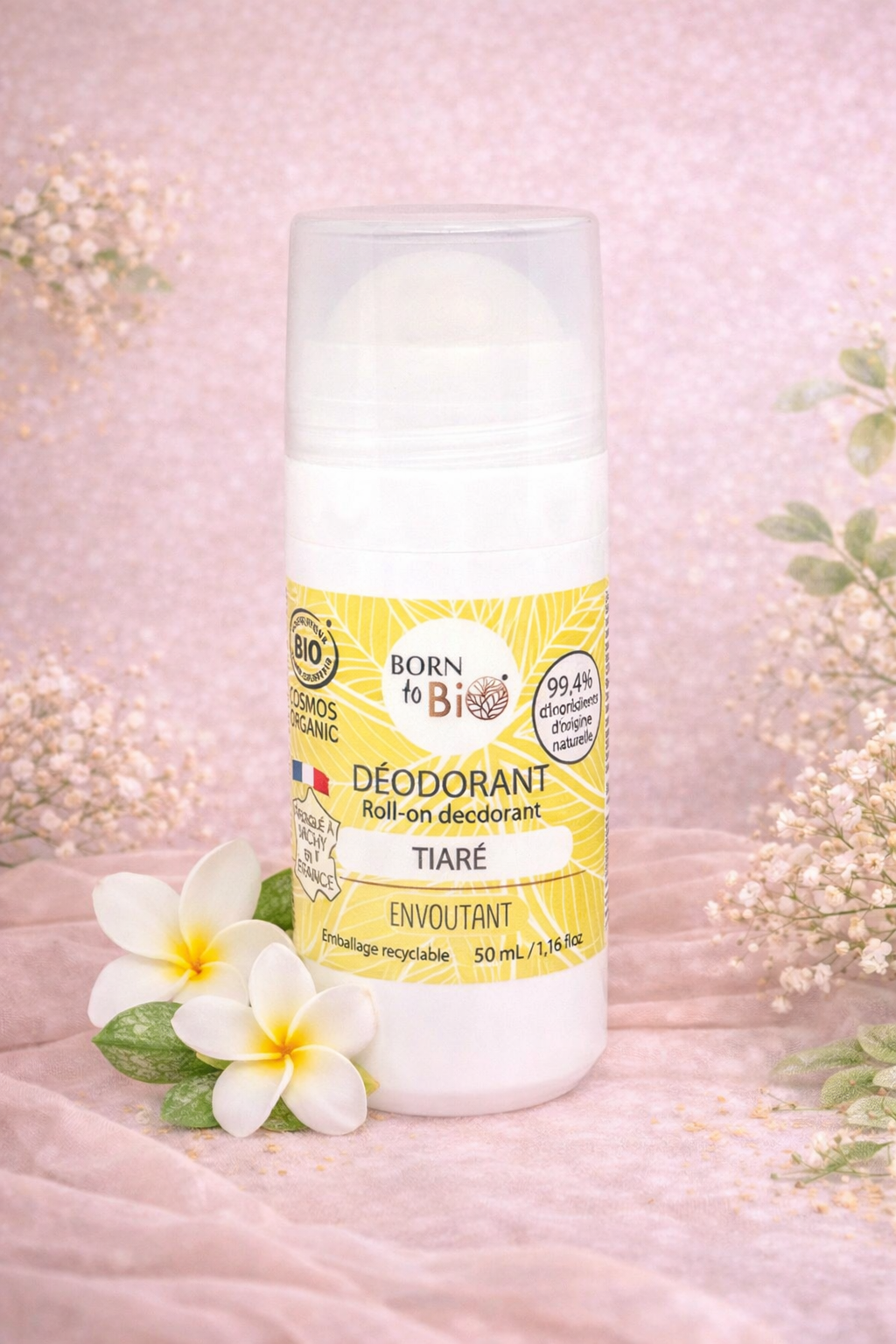 Deodorant bio, fleur de Tiaré, 50ml 🐰🐰