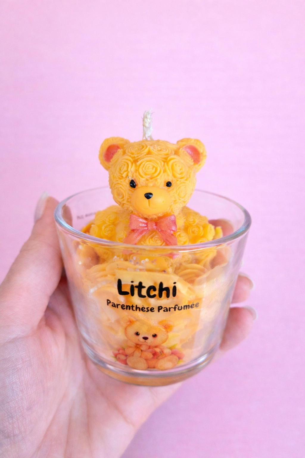 Bougie ourson Litchi