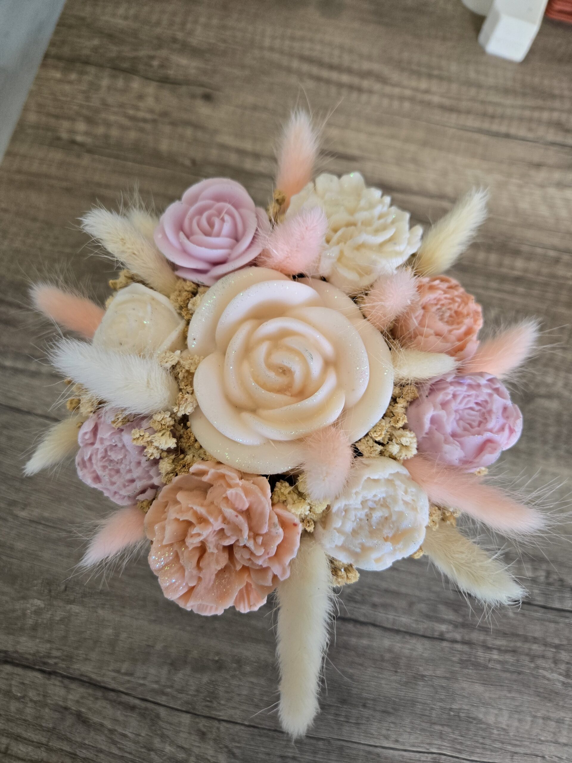 Bouquet éternel rose vanillée