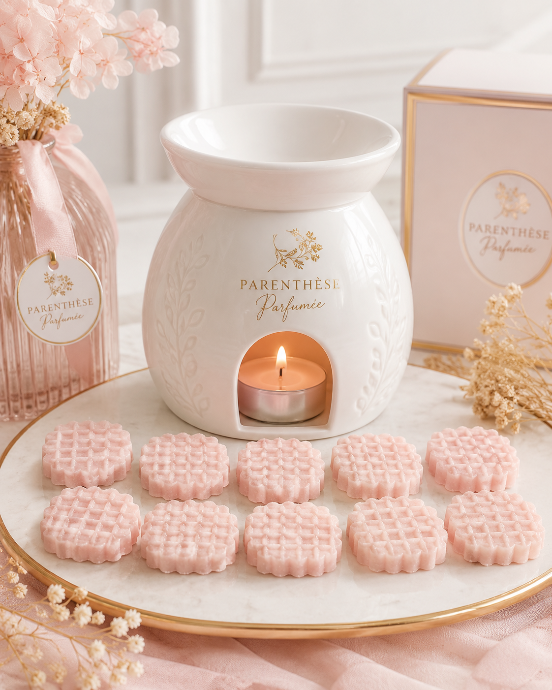 Coffret brûleur ,10 fondants, 4 chauffe plat